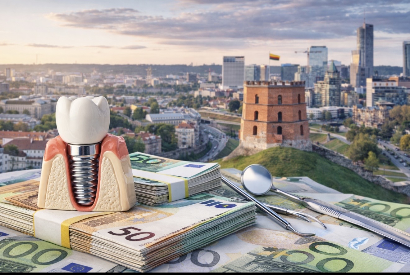 Dantų implantų kaina Vilniuje 2026 – kiek kainuoja?