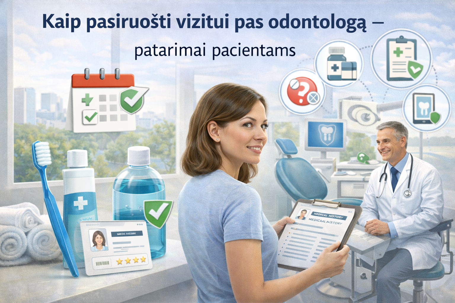 Kaip pasiruošti vizitui pas odontologą – patarimai pacientams