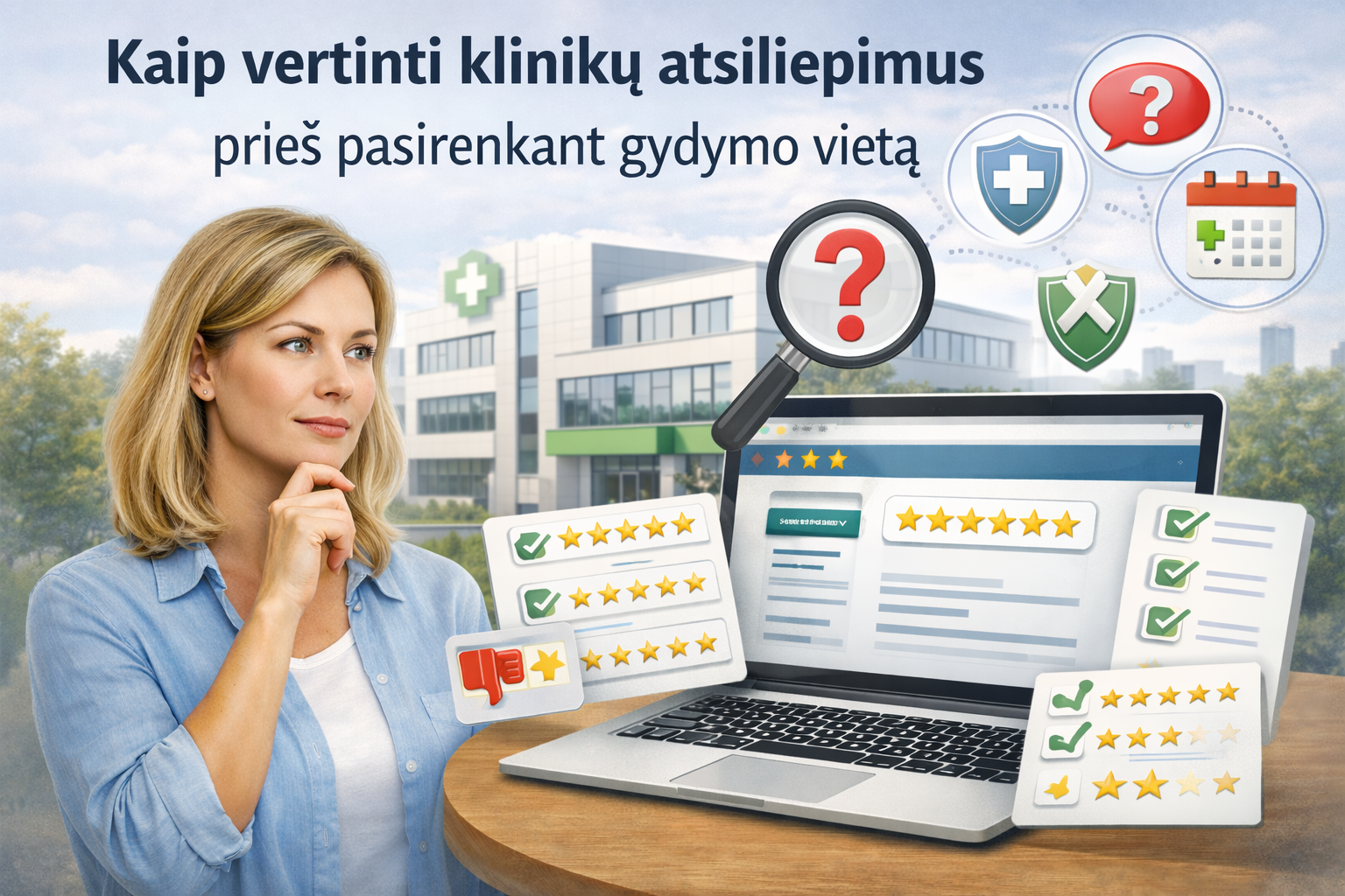 Kaip vertinti klinikų atsiliepimus prieš pasirenkant gydymo vietą
