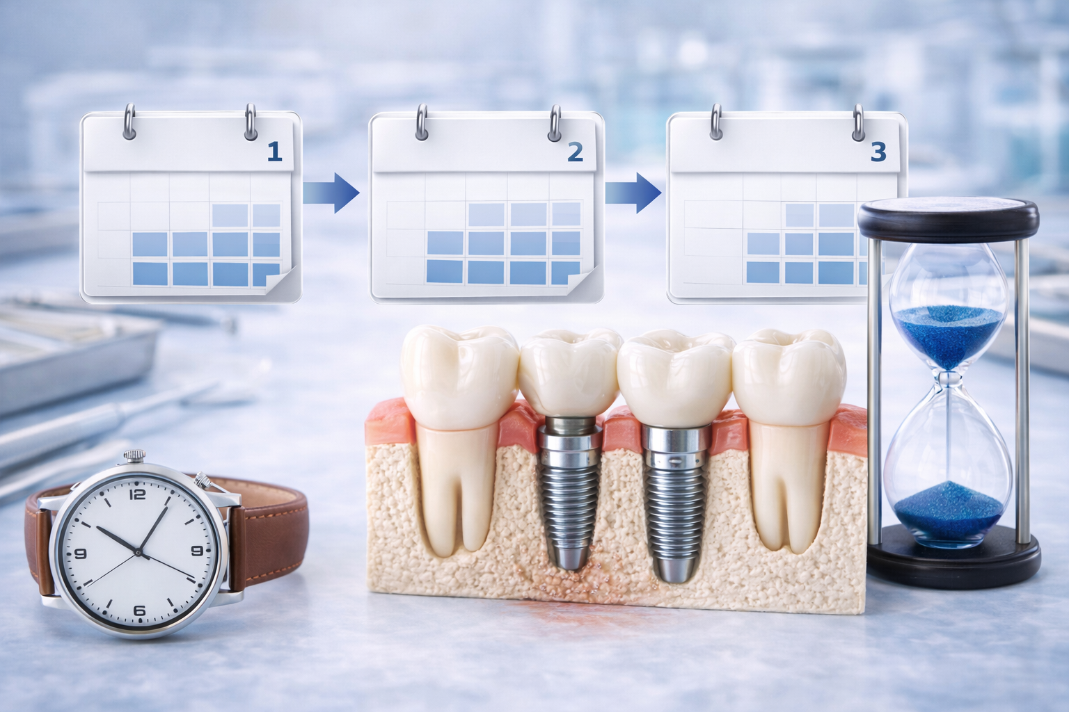 Kiek vizitų reikia dantų implantacijai? Laiko planavimas nuo A iki Z