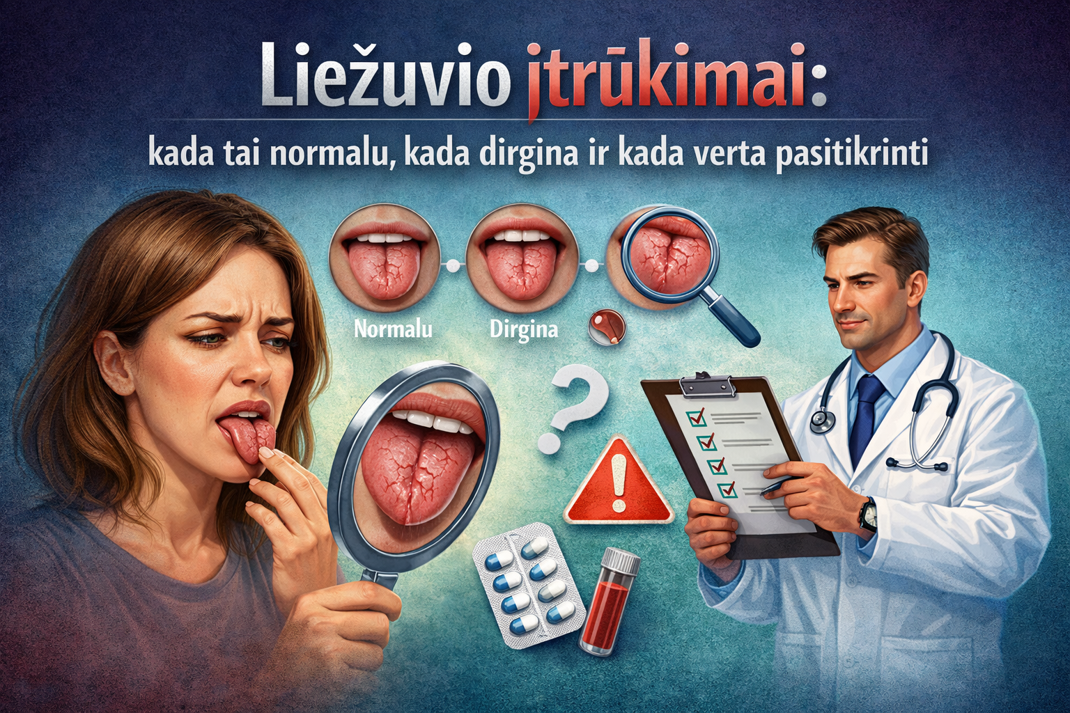 Liežuvio įtrūkimai: kada tai normalu, kada dirgina ir kada verta pasitikrinti
