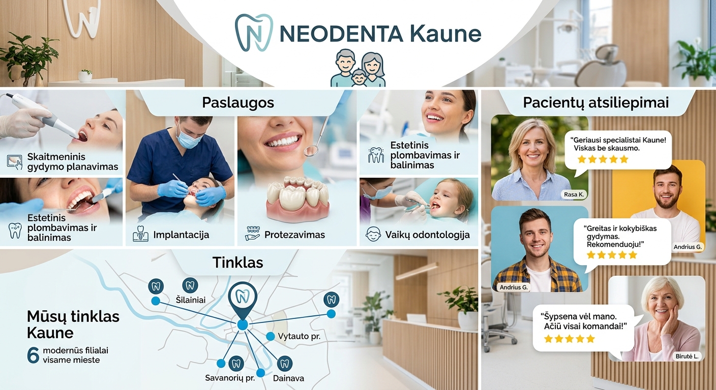 Neodenta Kaune: paslaugos, tinklas ir pacientų atsiliepimai