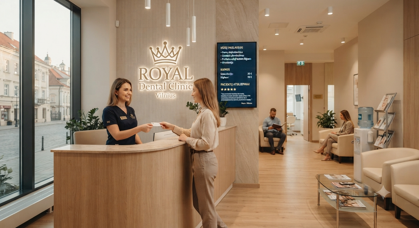 Royal Dental Clinic Vilniuje: paslaugos, kainos ir pacientų atsiliepimai