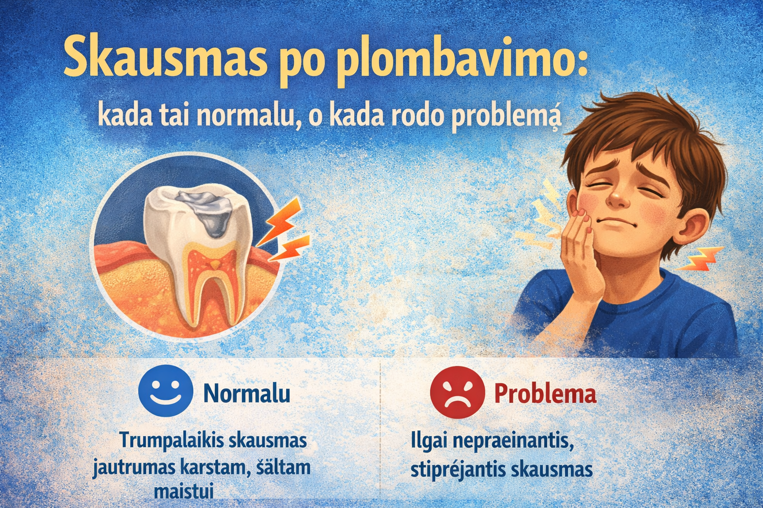 Skausmas po plombavimo: kada tai normalu, o kada rodo problemą