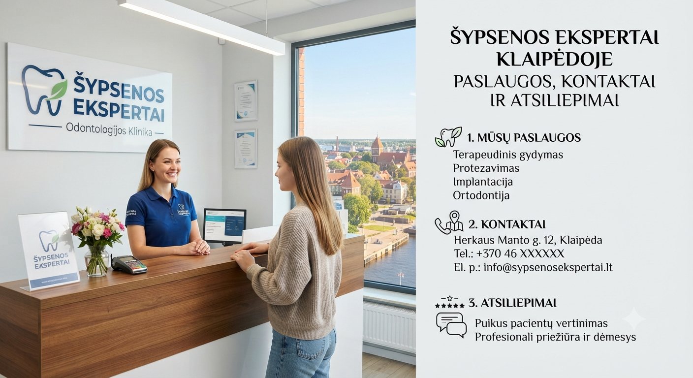 Šypsenos ekspertai Klaipėdoje: paslaugos, kontaktai ir atsiliepimai