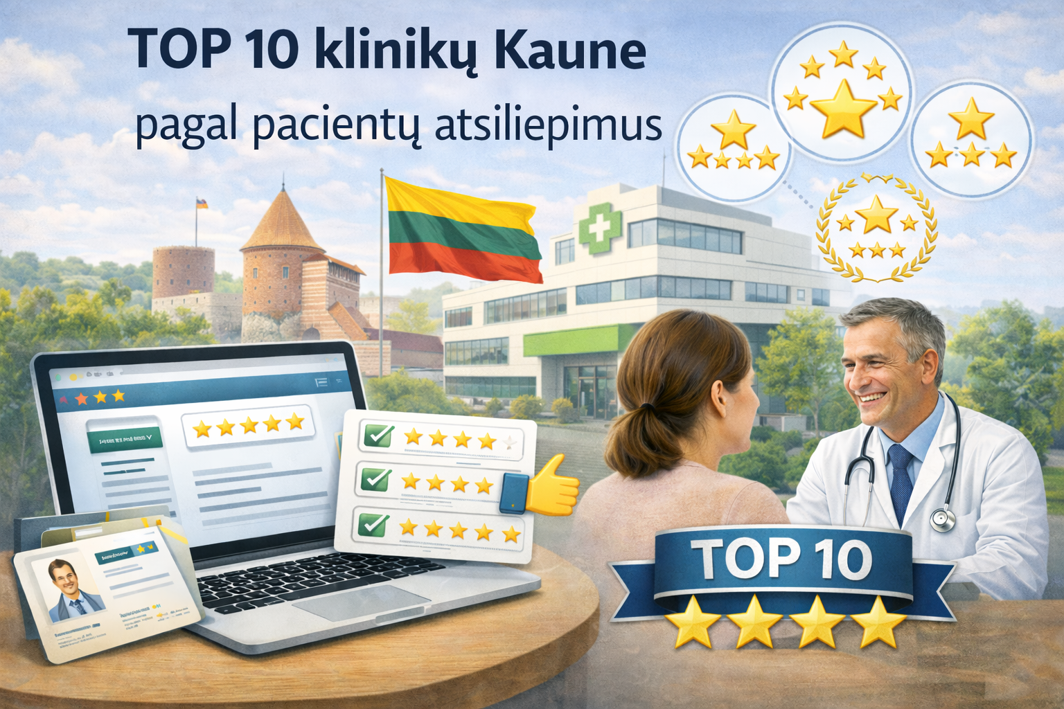 TOP 10 klinikų Kaune pagal pacientų atsiliepimus